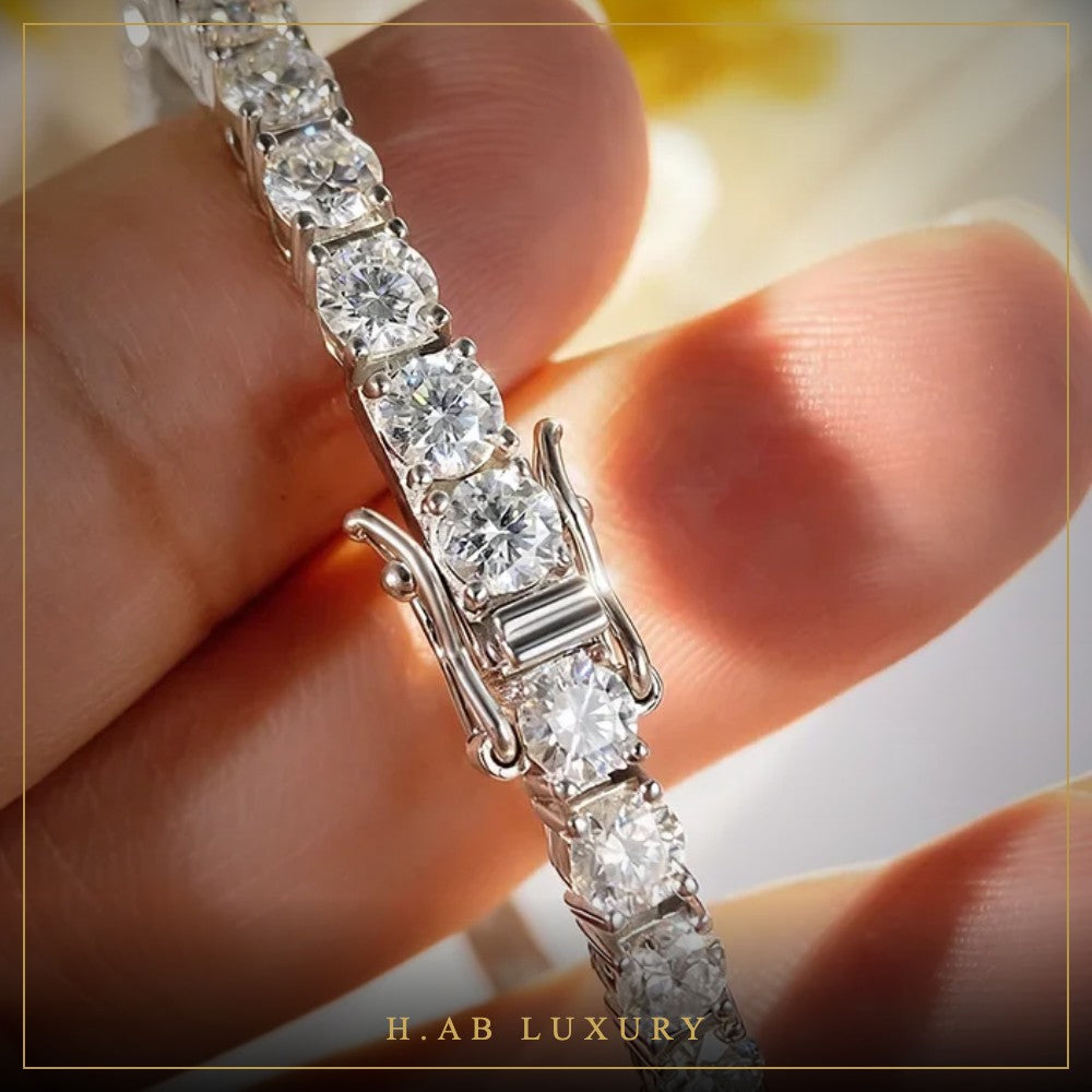 Moissanite Tennis Bracelet – Silver, Gold or Rose Gold