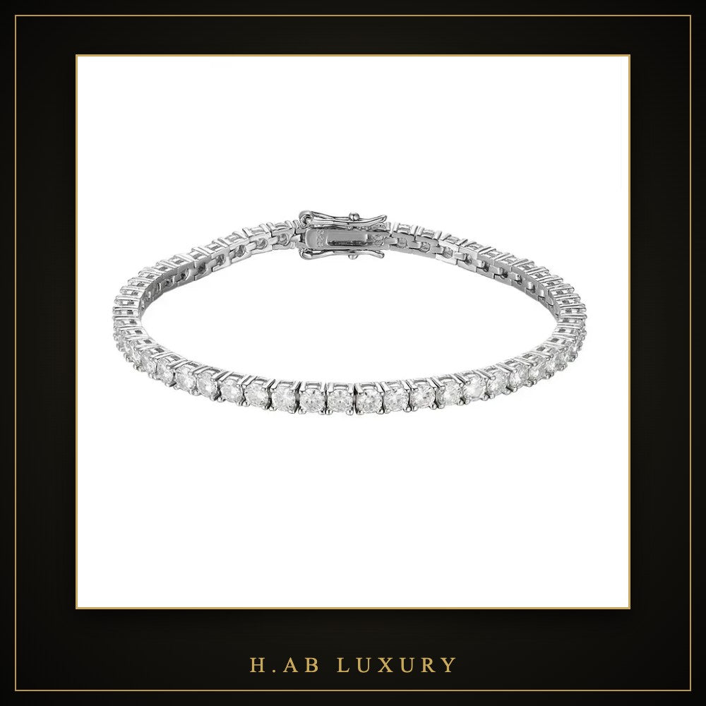 Classic Moissanite Tennis Bracelet – 925 Sterling Silver
