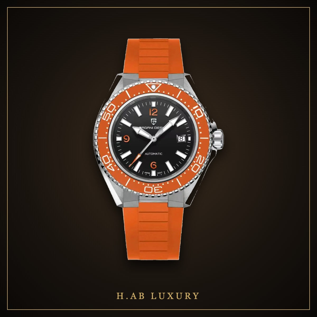 Pagani Design PD-YS034 - Diver, Orange Bezel