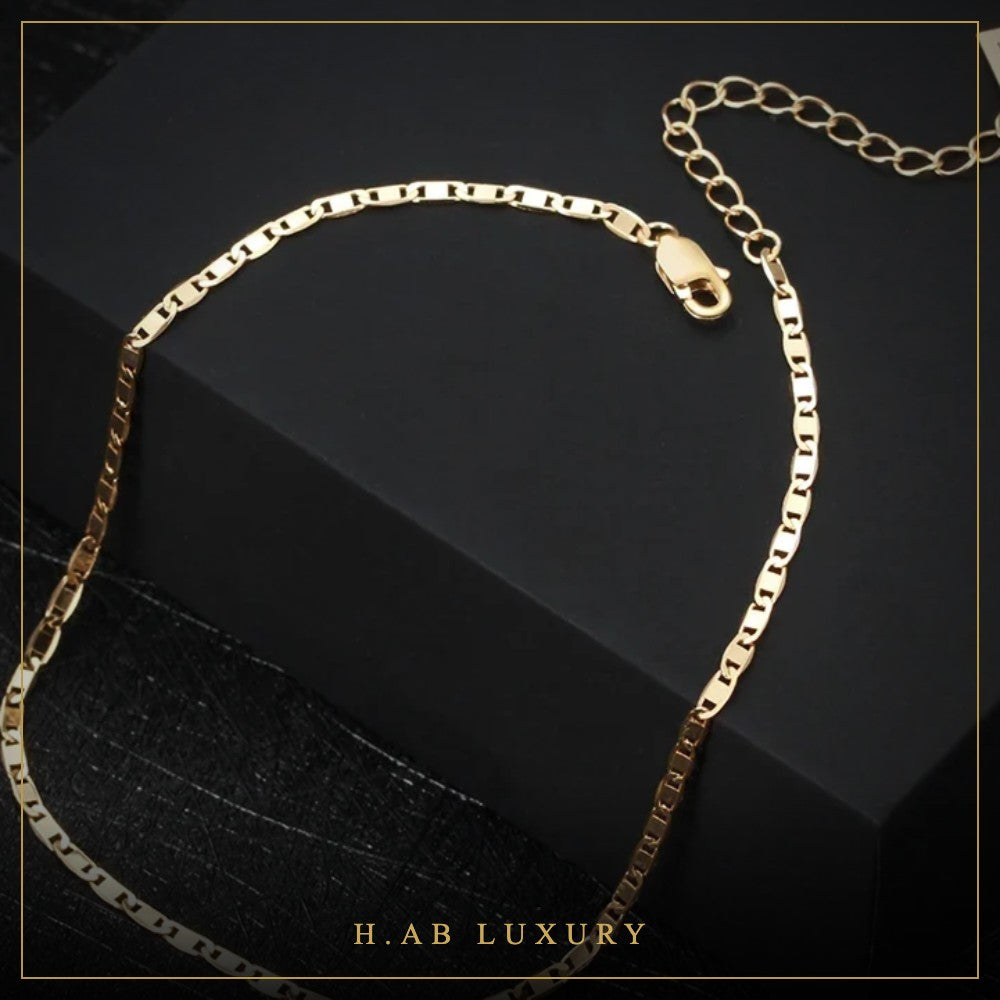 Italian Sparkle Mirror Chain Anklet 2mm – 925 Sterling Silver
