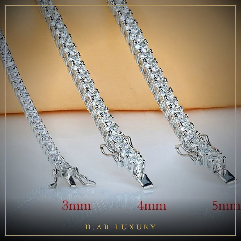 Moissanite Tennis Necklace – 925 Sterling Silver