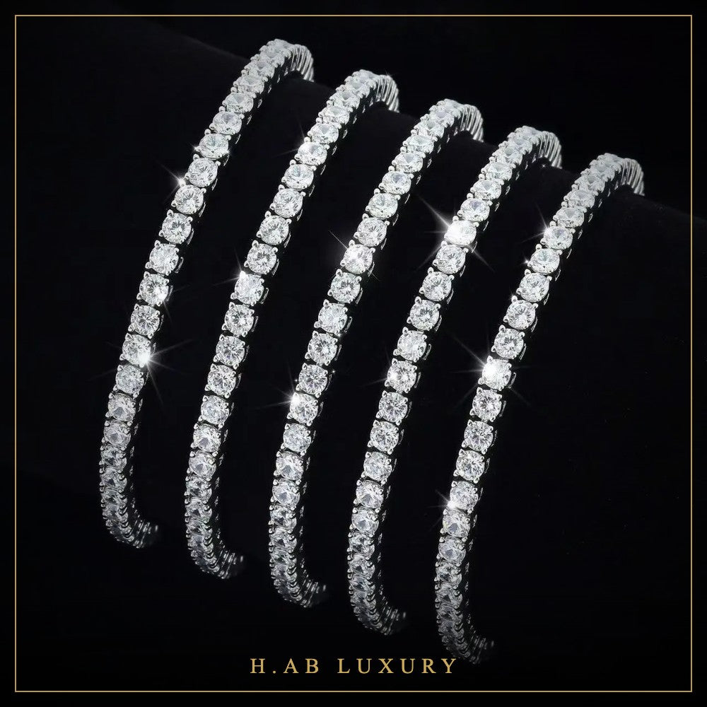 Moissanite Tennis Bracelet – 925 Sterling Silver
