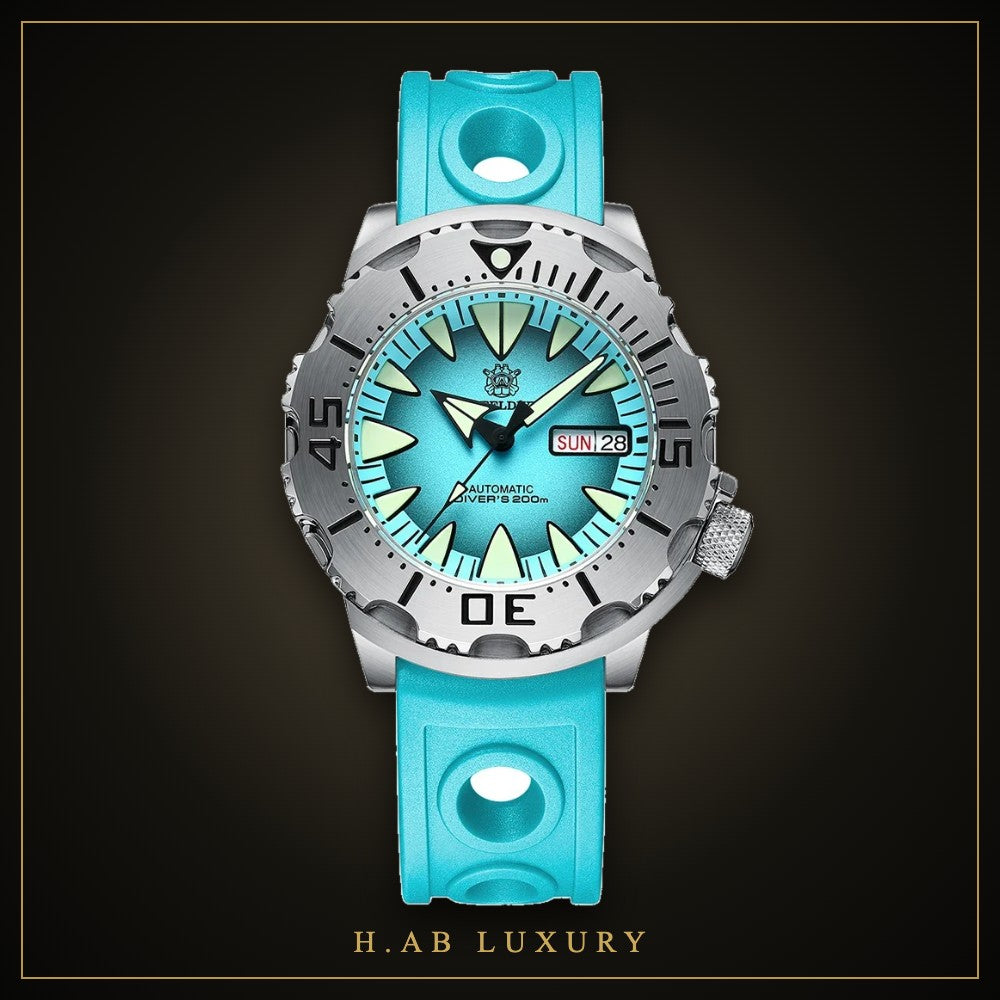 Steeldive SD1984 Monster - Automatic Day-Date Dive Watch, 200m