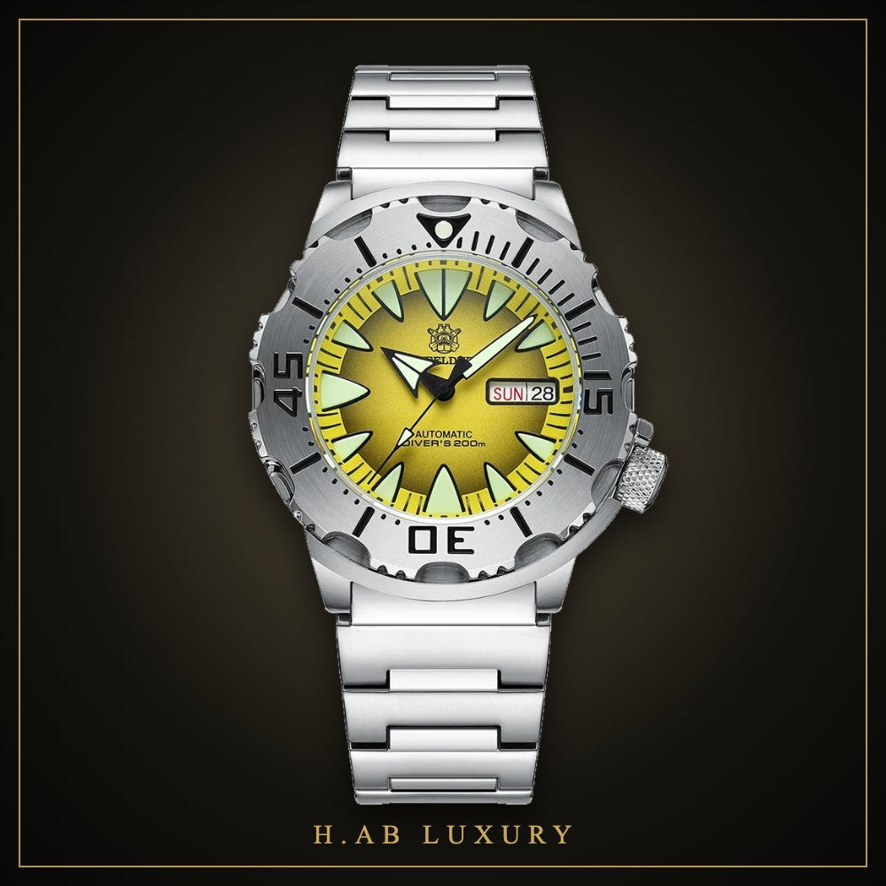 Steeldive SD1984 Monster - Automatic Day-Date Dive Watch, 200m
