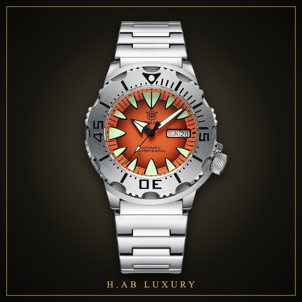 Steeldive SD1984 Monster - Automatic Day-Date Dive Watch, 200m