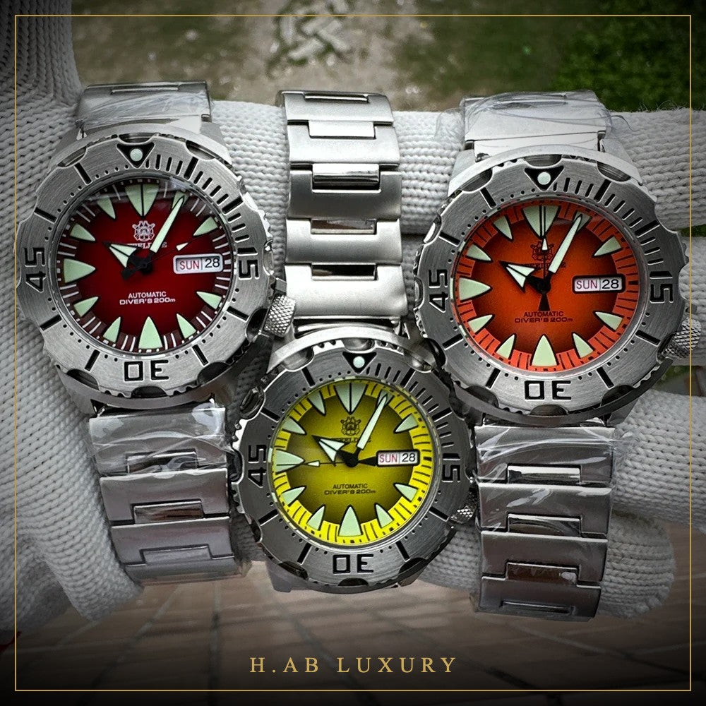 Steeldive SD1984 Monster - Automatic Day-Date Dive Watch, 200m