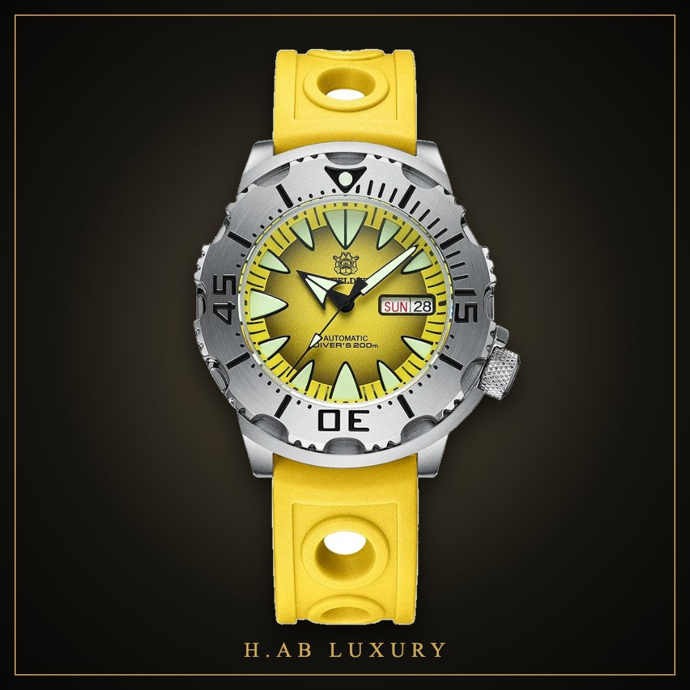 Steeldive SD1984 Monster - Automatic Day-Date Dive Watch, 200m