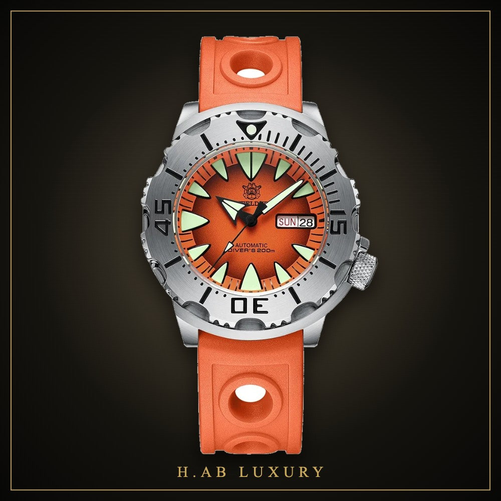 Steeldive SD1984 Monster - Automatic Day-Date Dive Watch, 200m