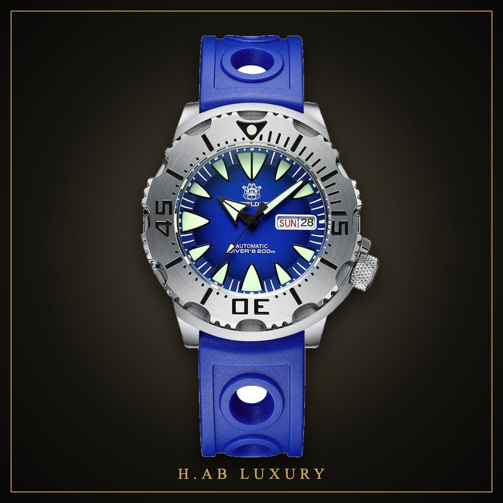 Steeldive SD1984 Monster - Automatic Day-Date Dive Watch, 200m