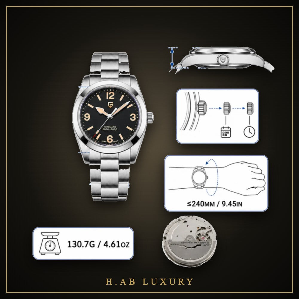 Pagani Design Field 36mm - Automatic Sapphire Watch