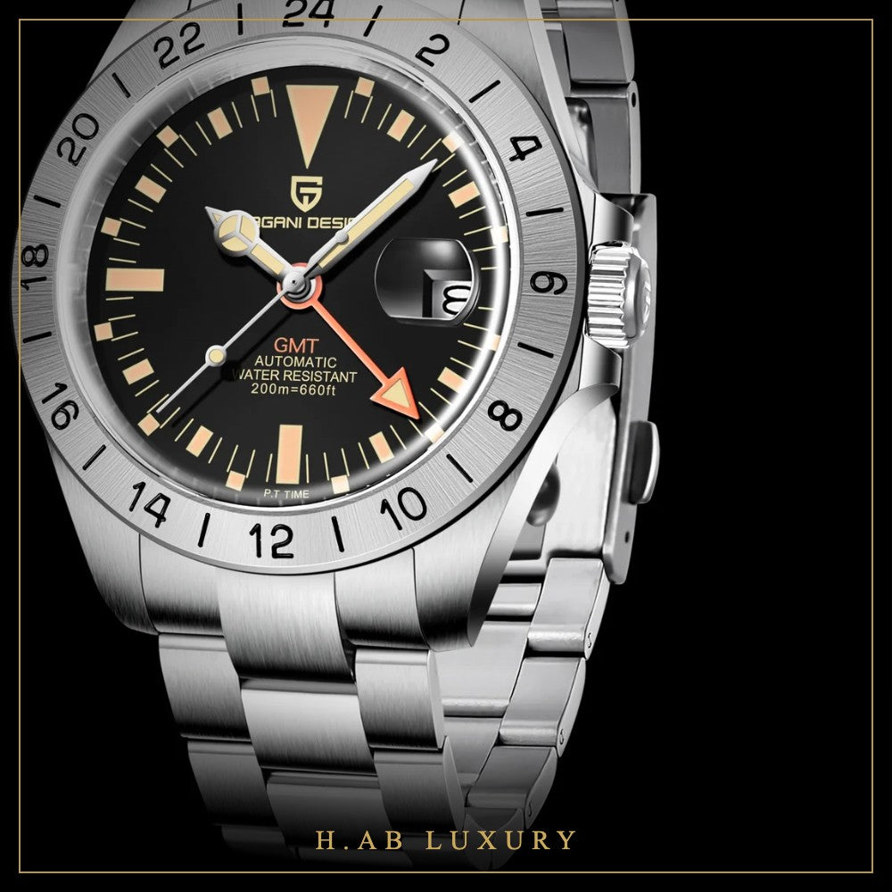 Pagani Design Retro GMT - Automatic Traveller, 200m
