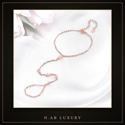 Pear Cut Moissanite Chain Bracelet – 925 Silver