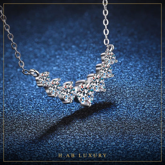 Sparkling Moissanite Pendant Necklace – 925 Silver