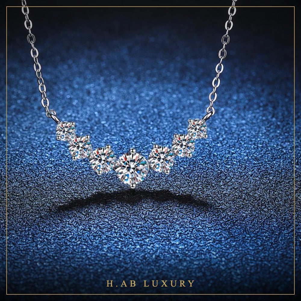 Sparkling Moissanite Pendant Necklace – 925 Silver