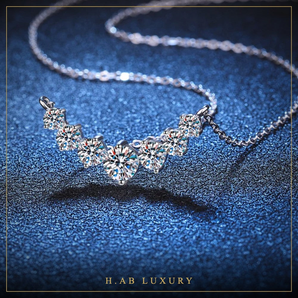 Sparkling Moissanite Pendant Necklace – 925 Silver