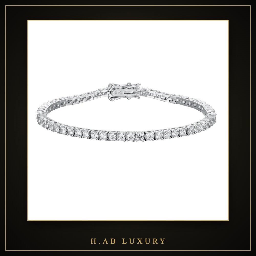 Classic Moissanite Tennis Bracelet – 925 Sterling Silver