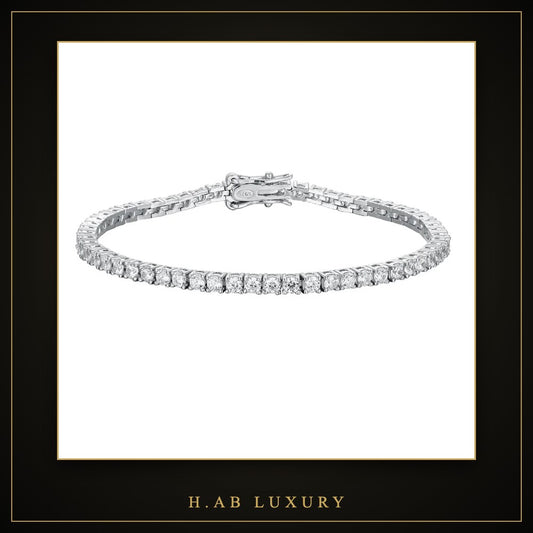 Classic Moissanite Tennis Bracelet – 925 Sterling Silver