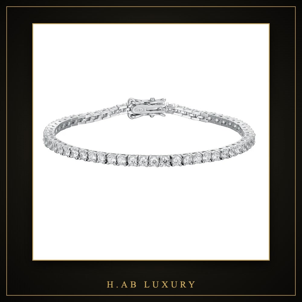 Classic Moissanite Tennis Bracelet – 925 Sterling Silver