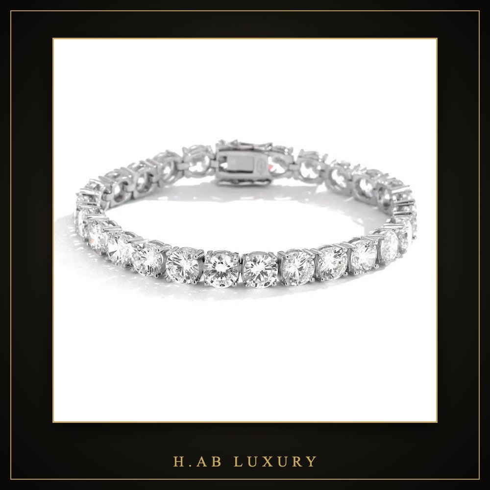 Classic Moissanite Tennis Bracelet – 925 Sterling Silver