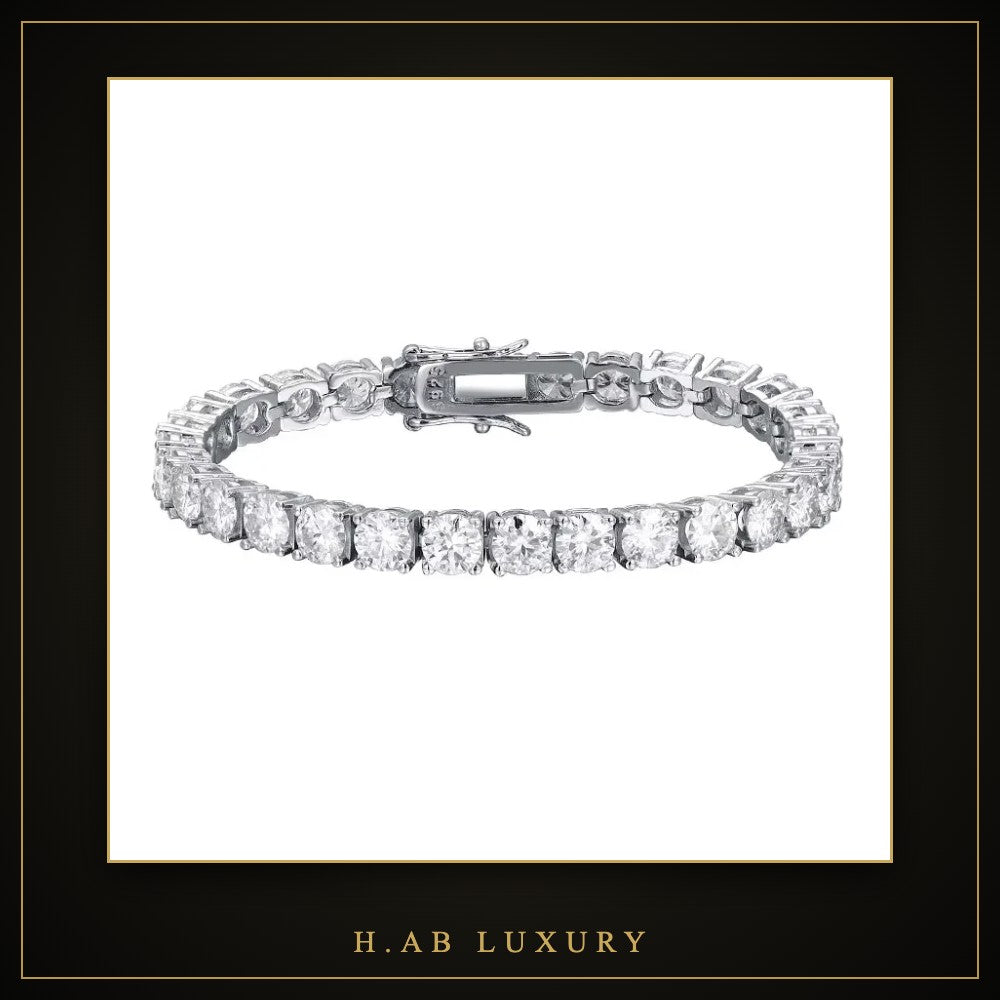 Classic Moissanite Tennis Bracelet – 925 Sterling Silver