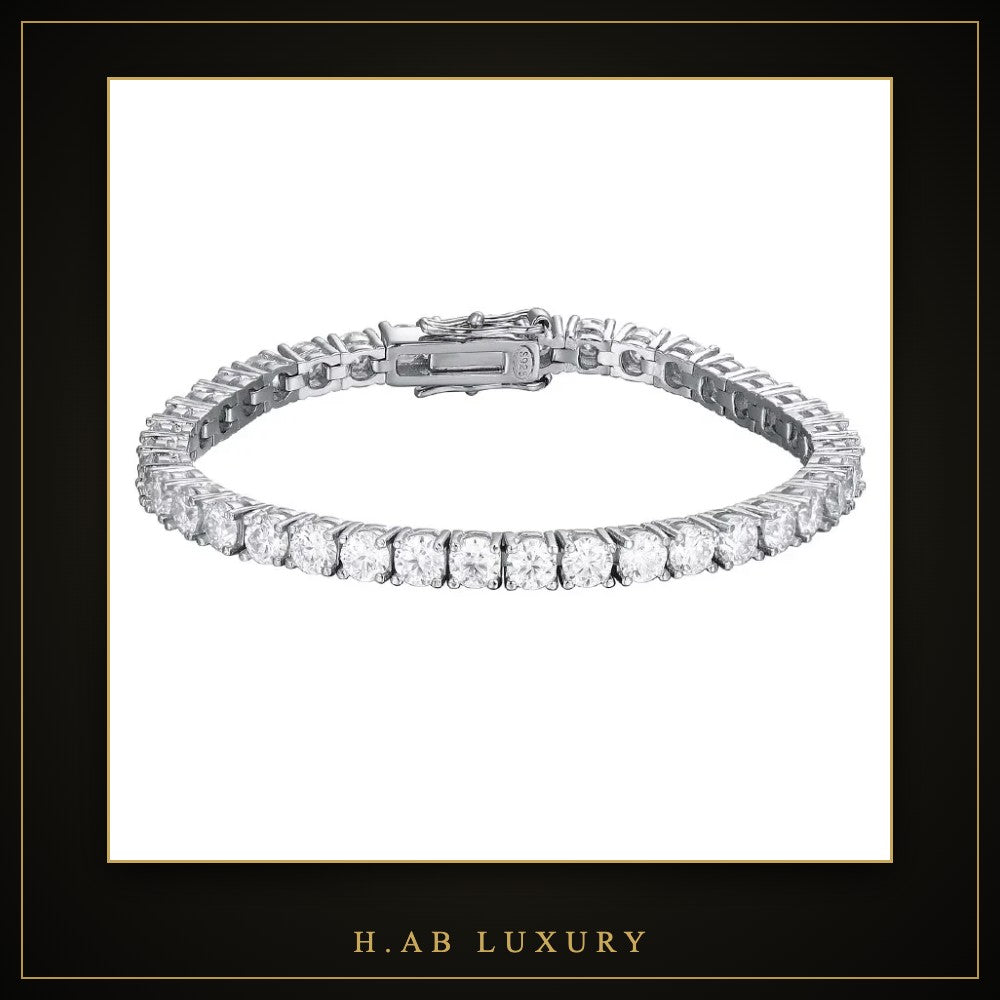 Classic Moissanite Tennis Bracelet – 925 Sterling Silver
