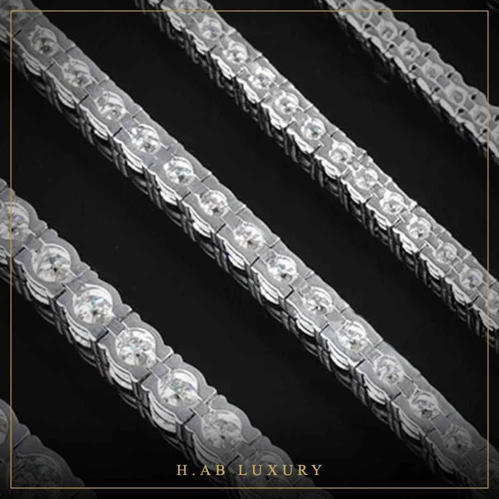 Classic Moissanite Tennis Bracelet – 925 Sterling Silver
