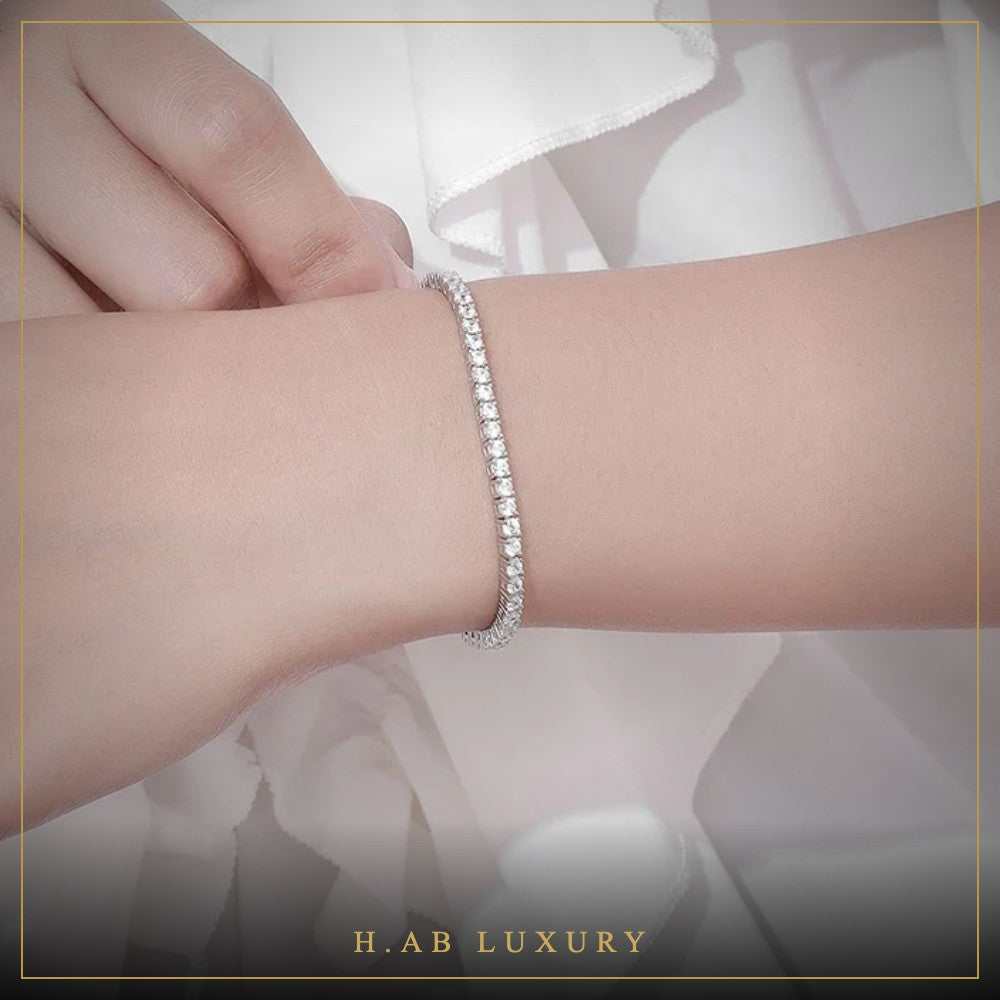 Classic Moissanite Tennis Bracelet – 925 Sterling Silver
