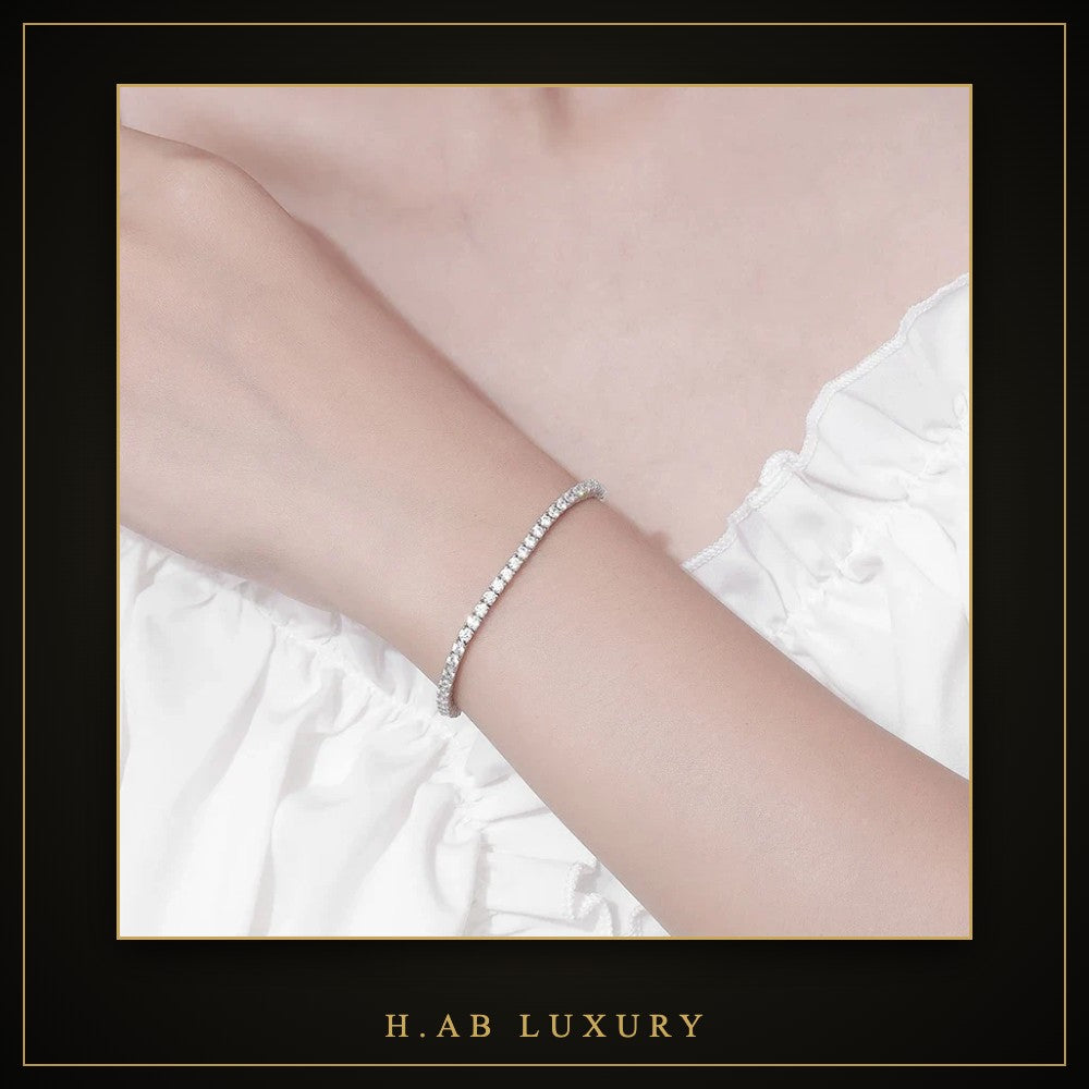 Classic Moissanite Tennis Bracelet – 925 Sterling Silver