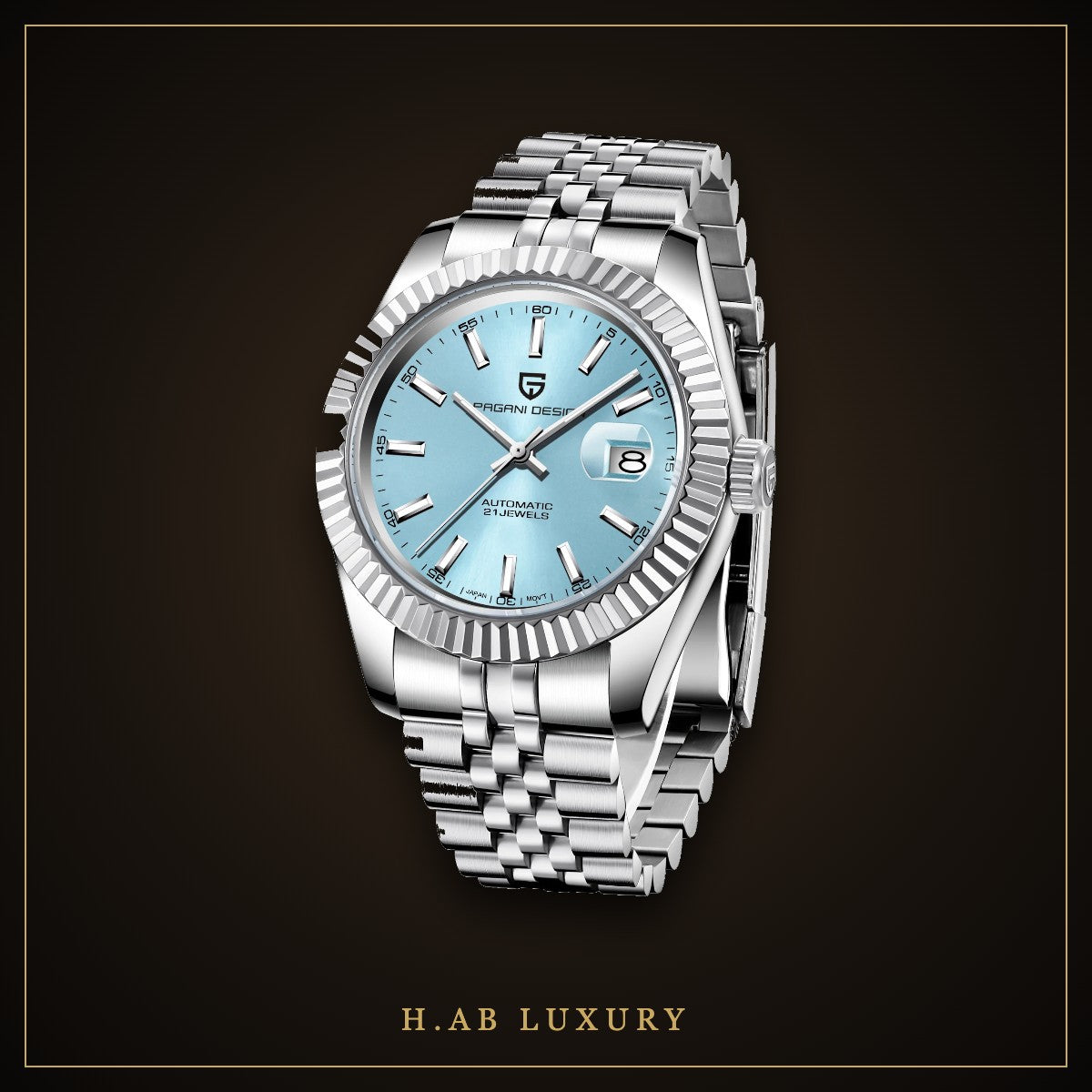Pagani Design PD-1645 - Fluted Bezel Automatic, Green Dial