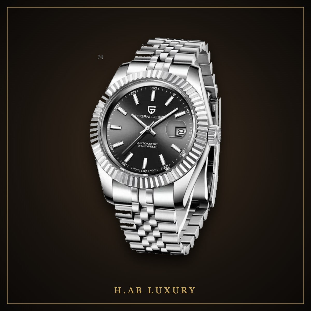 Pagani Design PD-1645 - Fluted Bezel Automatic, Green Dial
