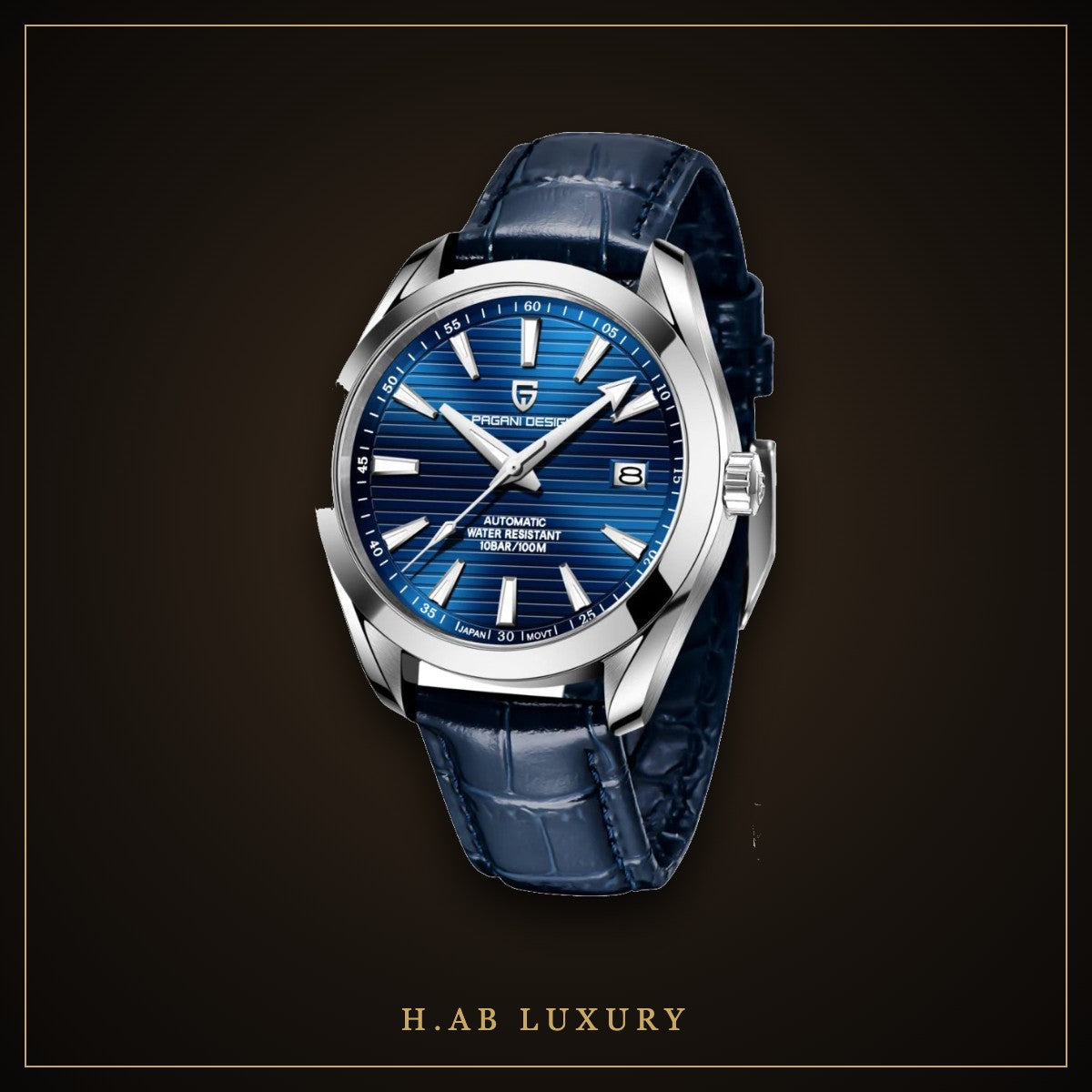 Pagani Design PD-1688 - Dress Watch, White Dial, Blue Leather