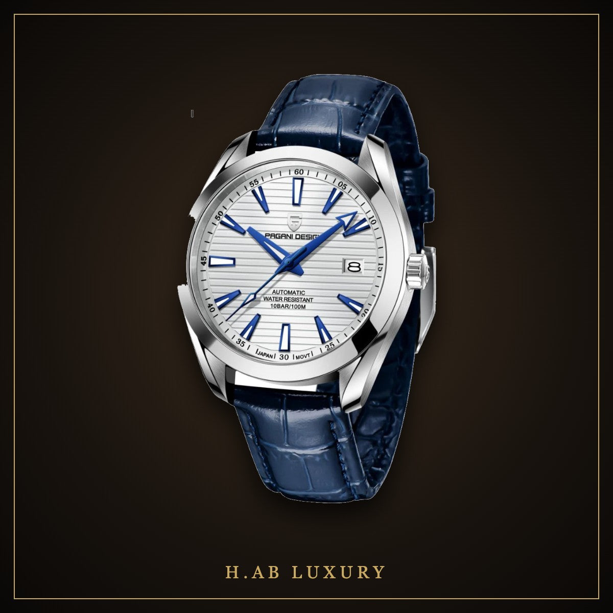 Pagani Design PD-1688 - Dress Watch, White Dial, Blue Leather