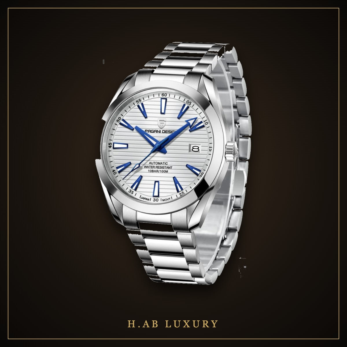 Pagani Design PD-1688 - Dress Watch, White Dial, Blue Leather