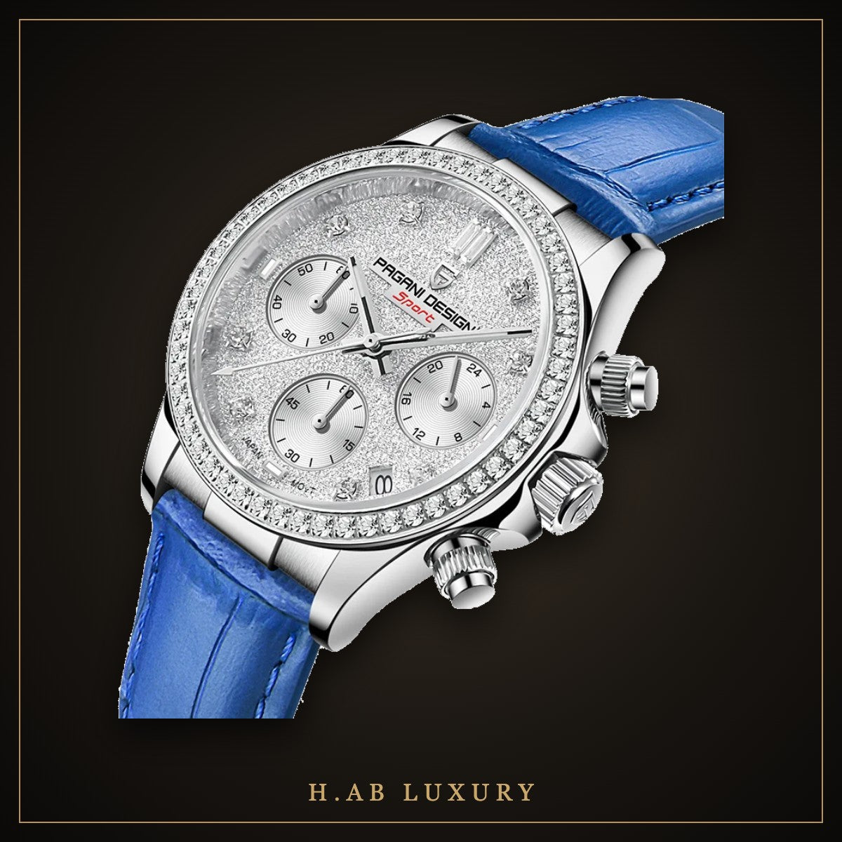 Pagani Design PD-1730 women's crystal chronograph