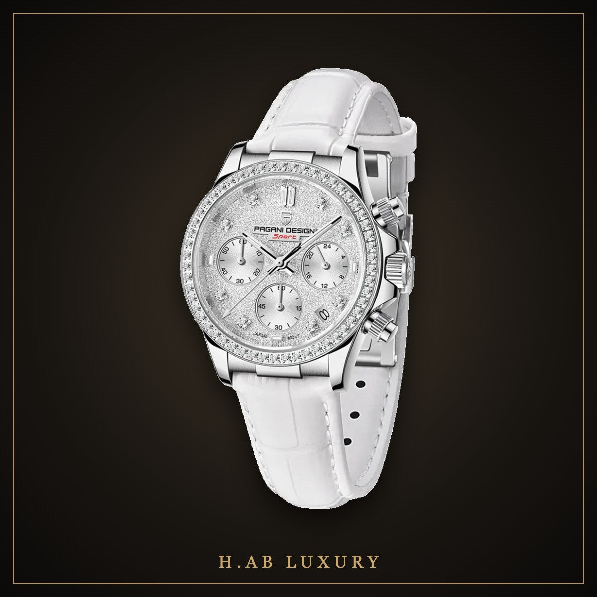 Pagani Design PD-1730 women's crystal chronograph