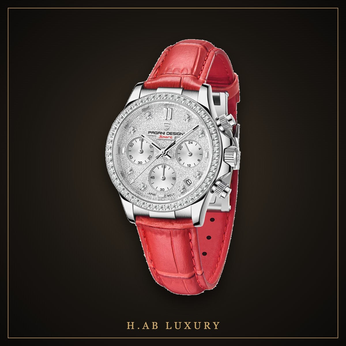 Pagani Design PD-1730 women's crystal chronograph