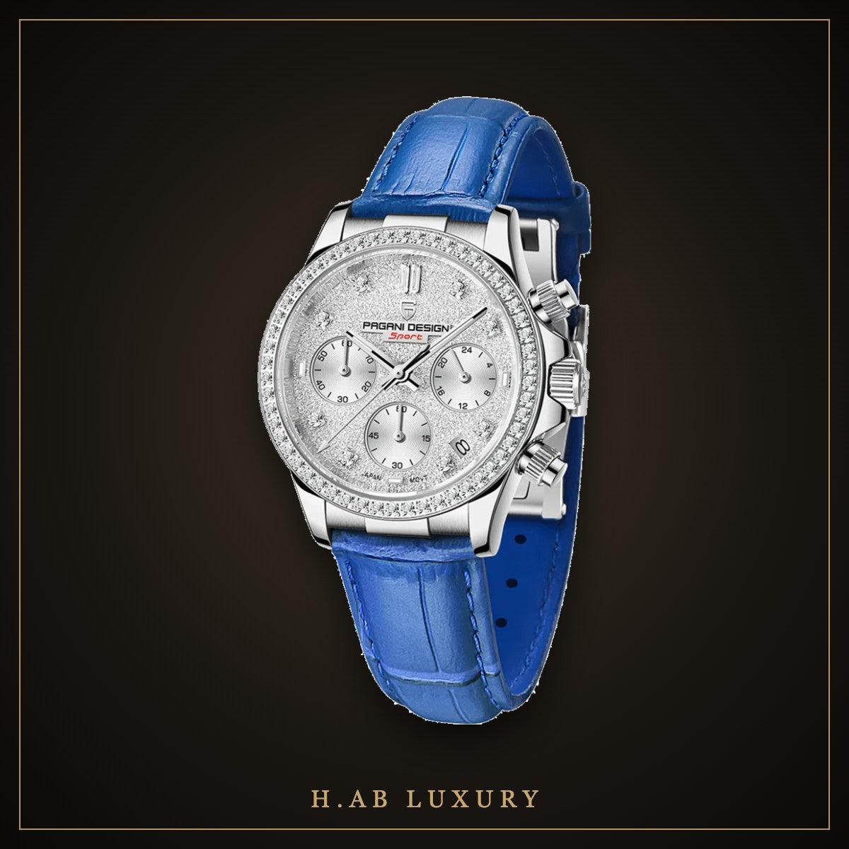 Pagani Design PD-1730 women's crystal chronograph
