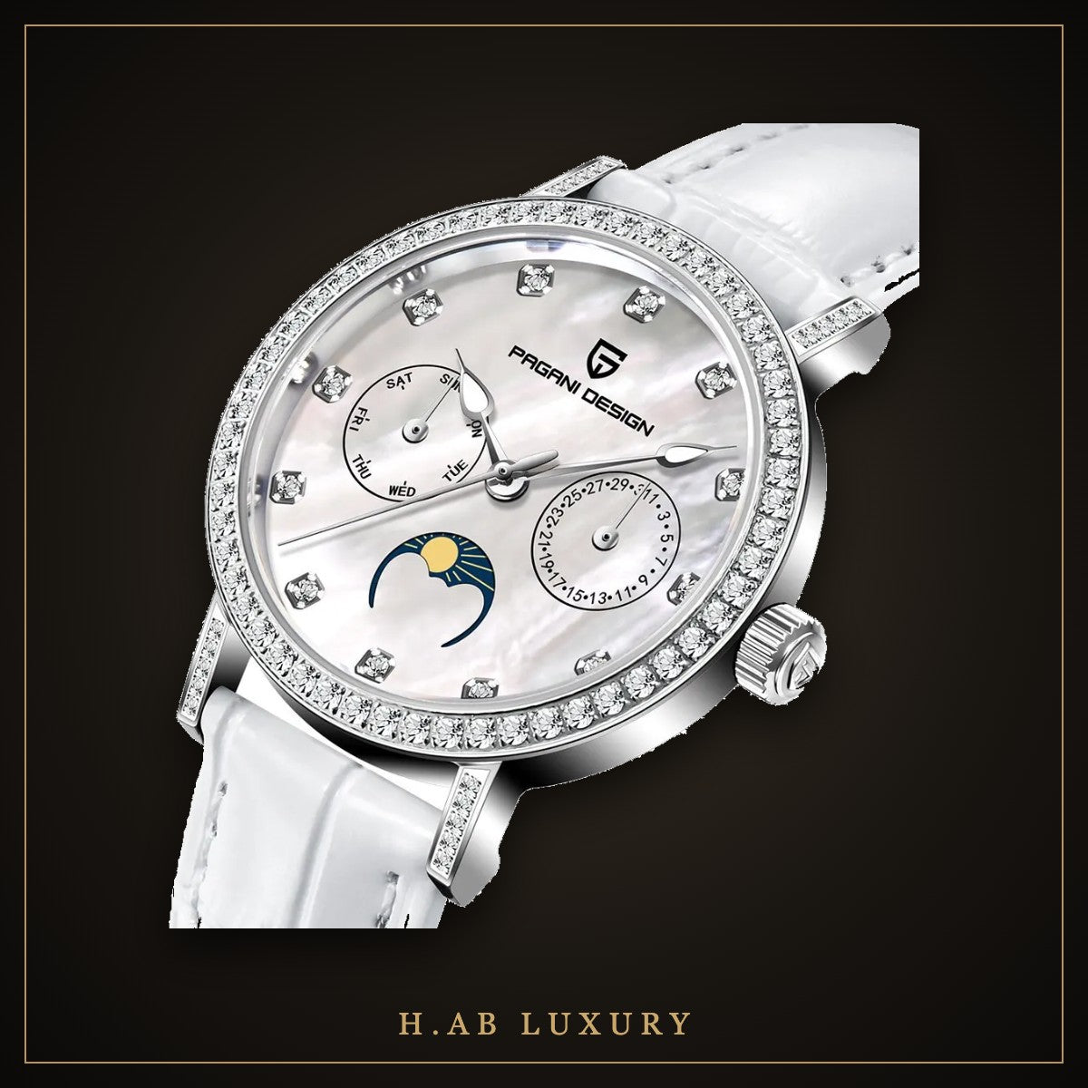 Pagani Design PD-1789 women's moon phase watch