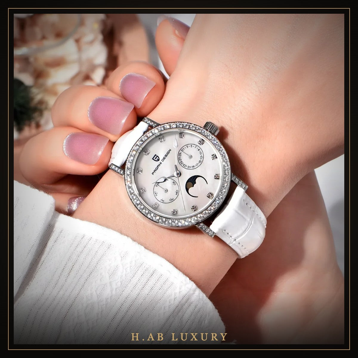 Pagani Design PD-1789 women's moon phase watch
