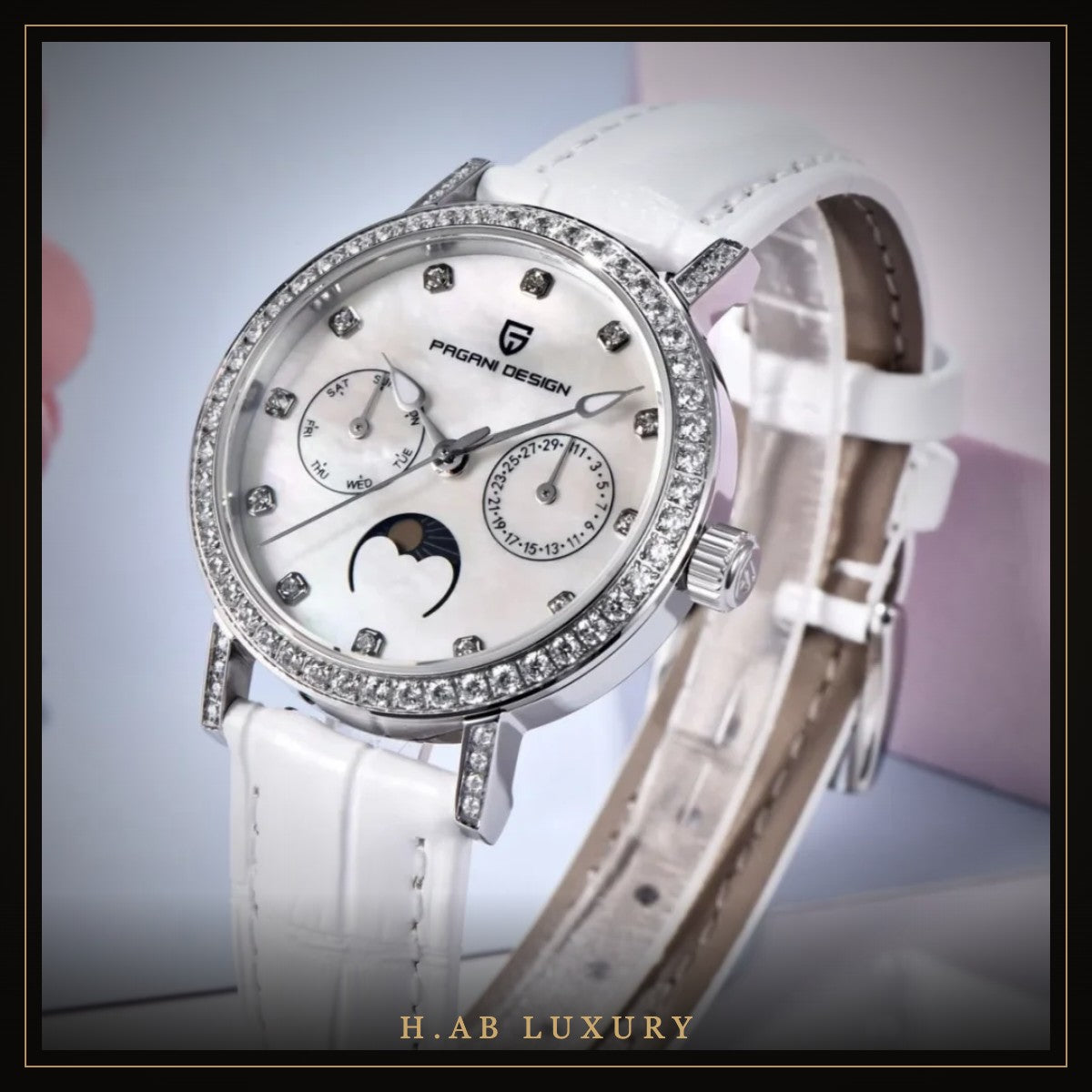 Pagani Design PD-1789 women's moon phase watch