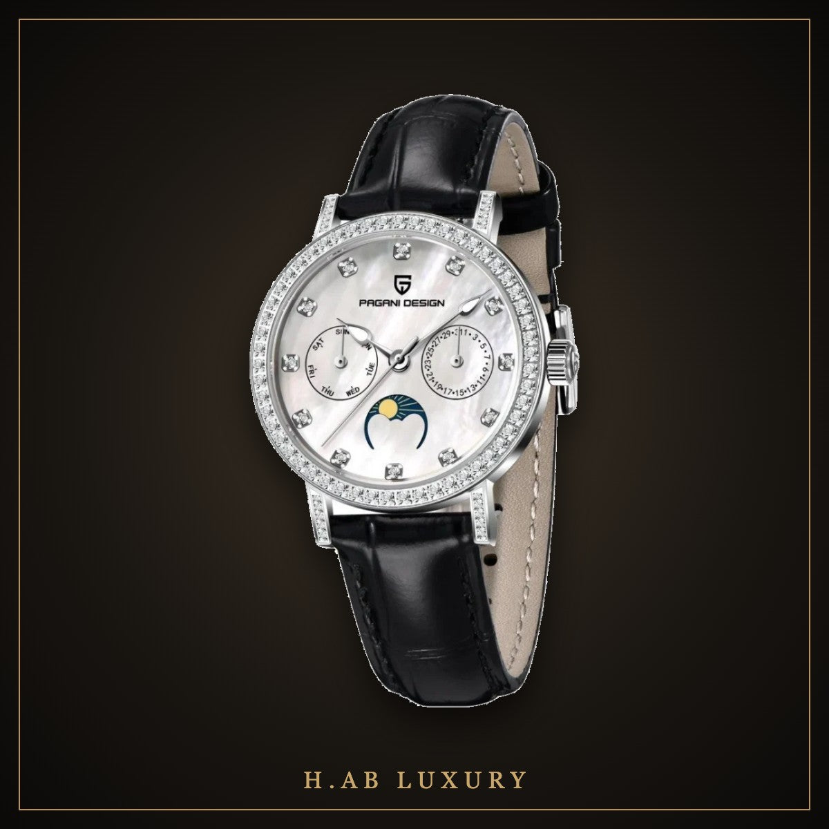 Pagani Design PD-1789 women's moon phase watch