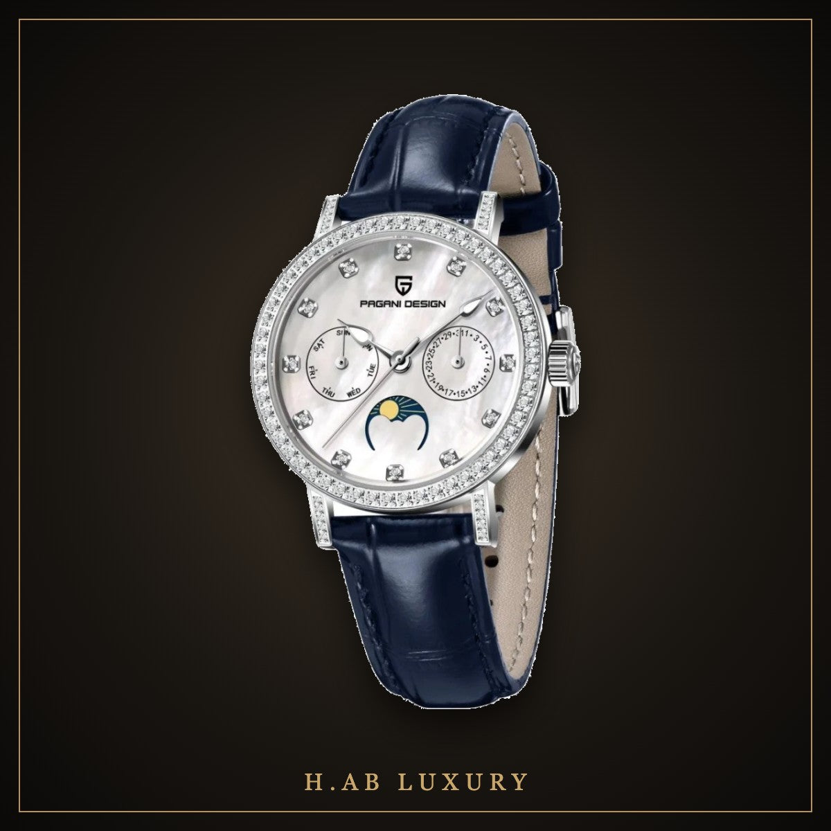 Pagani Design PD-1789 women's moon phase watch