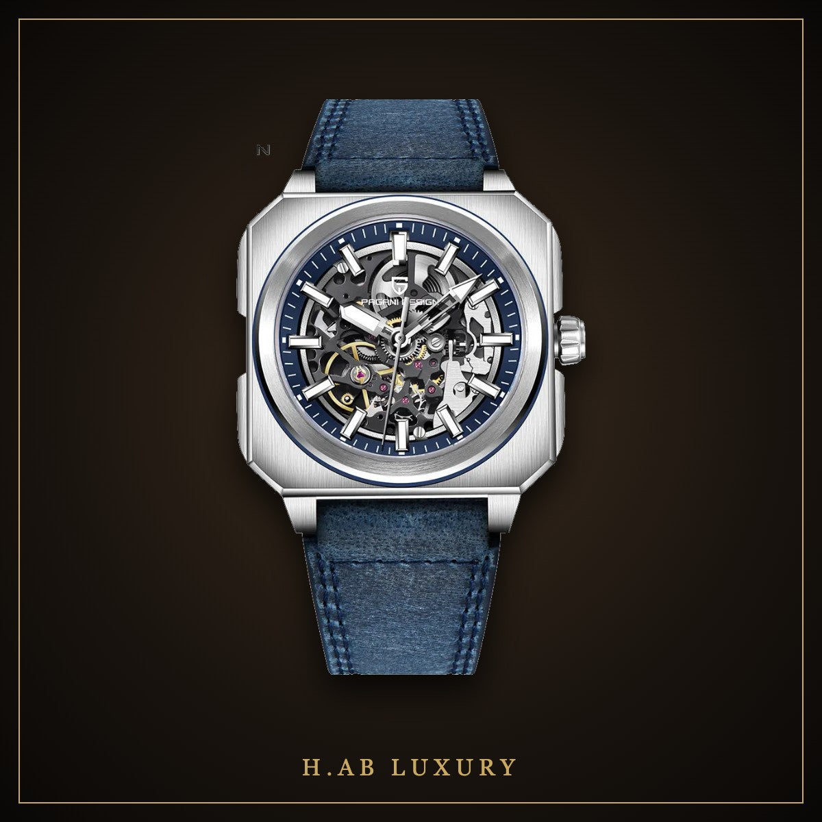 Pagani Design PD-1791 - Square Skeleton Automatic