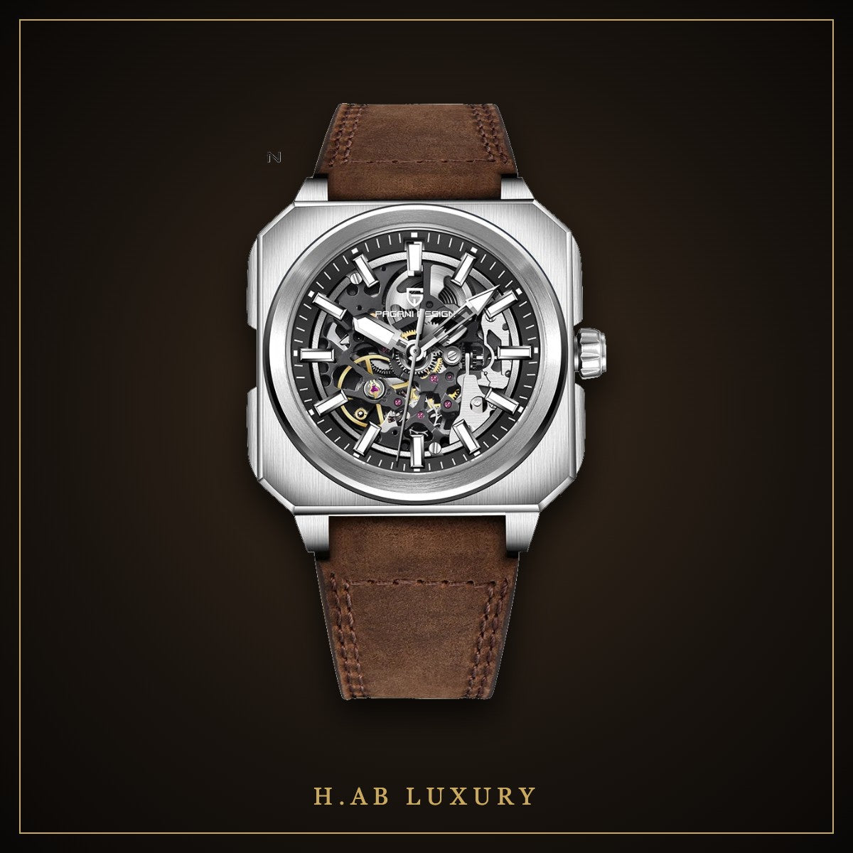 Pagani Design PD-1791 - Square Skeleton Automatic