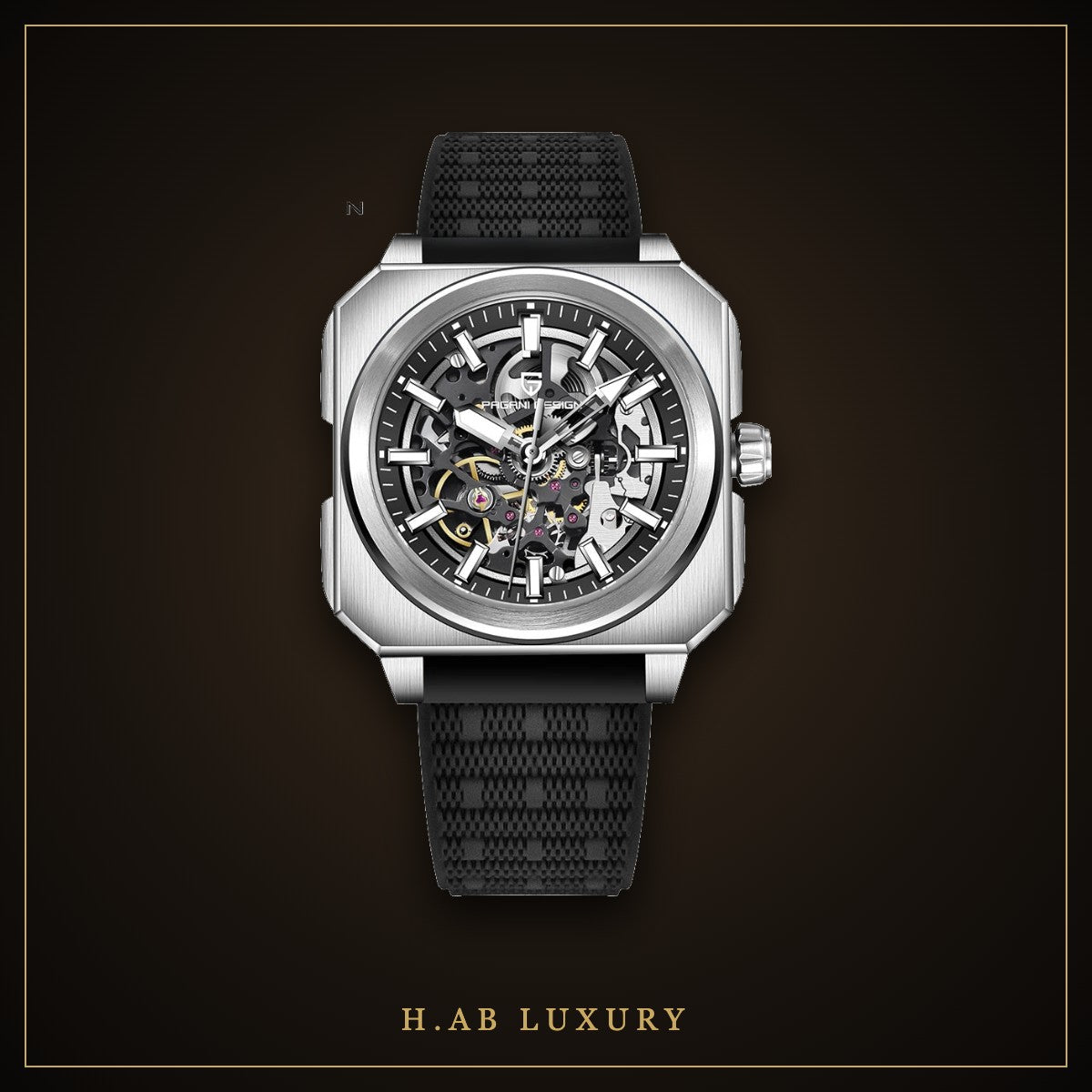 Pagani Design PD-1791 - Square Skeleton Automatic