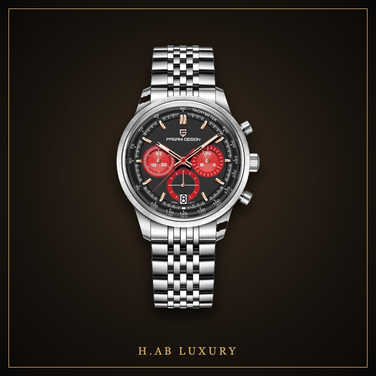 Pagani Design PD-1827 - Racing Chronograph, Red Dial