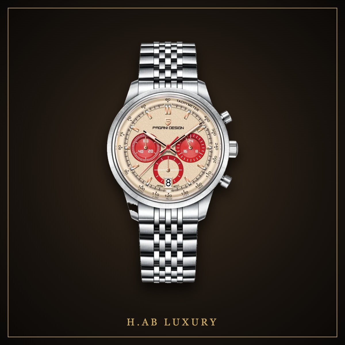 Pagani Design PD-1827 - Racing Chronograph, Red Dial