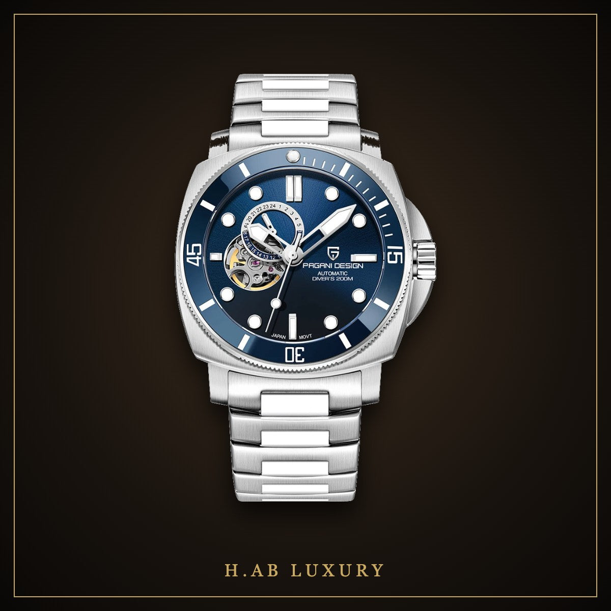 Pagani Design PD-1833 - Open Heart Automatic, Blue Dial