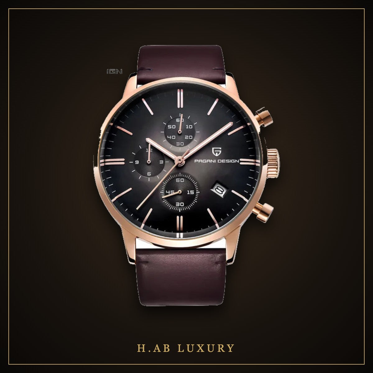 Pagani Design PD-2720K - Classic Chronograph, Leather Strap