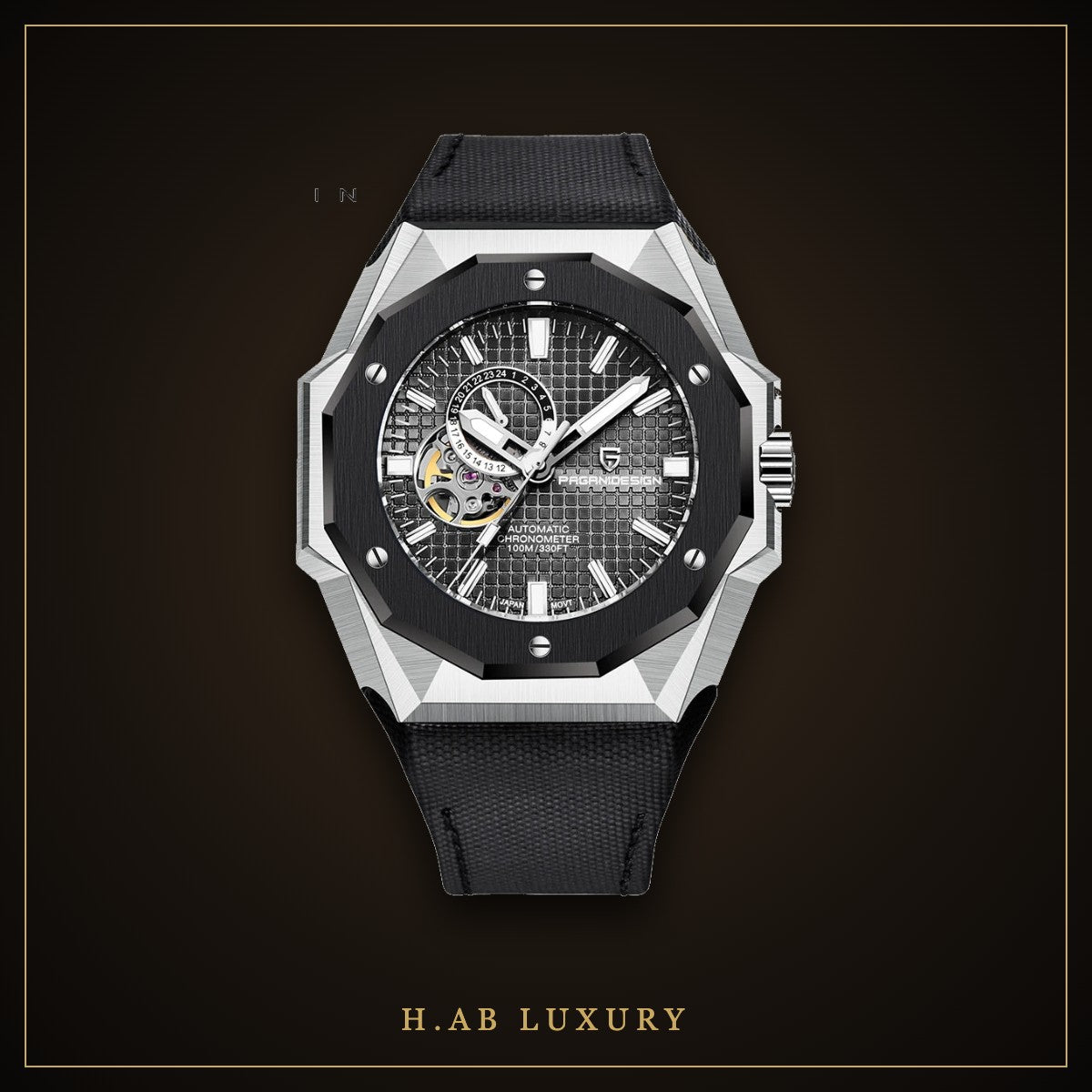 Pagani Design PD-YS010 - Octagonal Open Heart Automatic